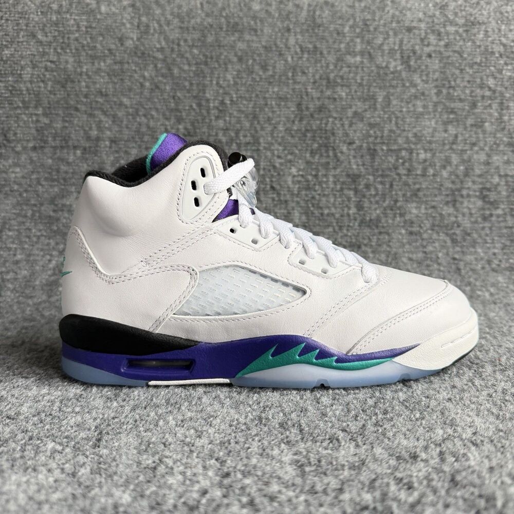 Nike Air Jordan 5 Retro Grape 2025 GS Size 4.5Y White Purple HQ7980-100